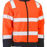 Bisley BJ6730T Taped Two Tone Hi Vis Bomber Jacket-HIVIS JACKET-BOOTS CLOTHES SAFETY-ORAN/NAVY-SML-BOOTS CLOTHES SAFETY