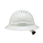 Pro Choice - V6 Hard Hat Vented Full Brim Ratchet Harness - WHITE