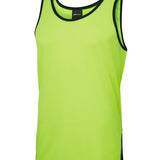 JB'S 6HCS4 HI VIS CONTRAST SINGLET-HI VIS SINGLET-BOOTS CLOTHES SAFETY-YELL/NAVY-SML-BOOTS CLOTHES SAFETY
