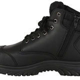 JB'S 9F9 STEELER SAFETY BOOT - ZIP SIDE-WORK BOOT-BOOTS CLOTHES SAFETY-BLACK-7AU-BOOTS CLOTHES SAFETY