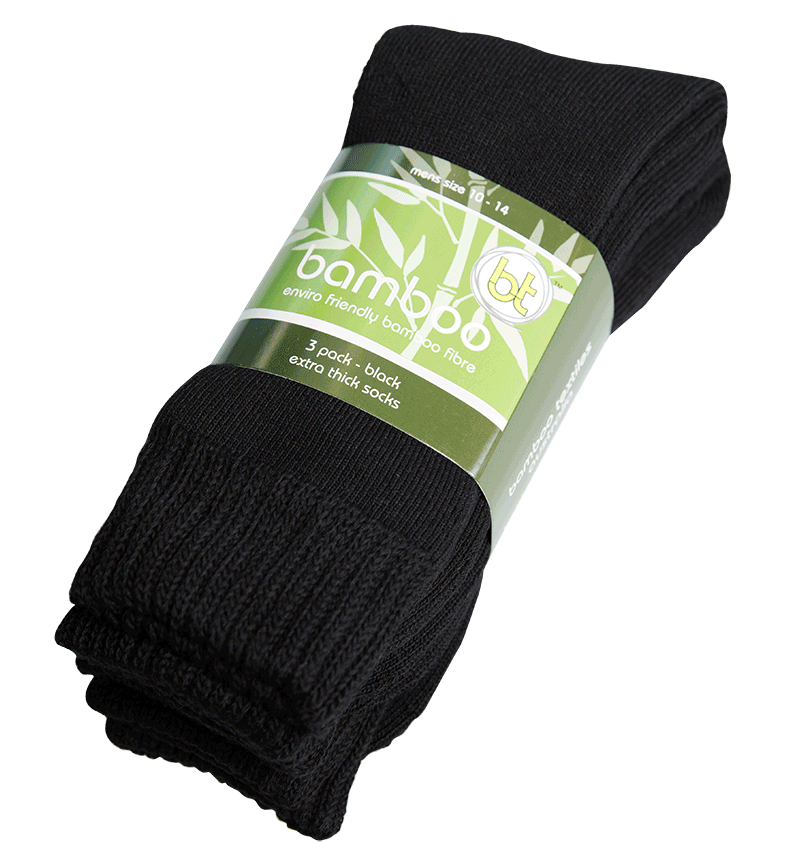 3 Pack Bamboo Extra Thick Socks