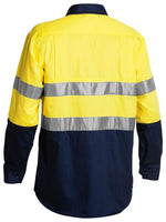 Bisley Taped Hi Vis Cool Lightweight Shirt BS6696T-HI VIS WORK SHIRTS-BOOTS CLOTHES SAFETY-BOOTS CLOTHES SAFETY