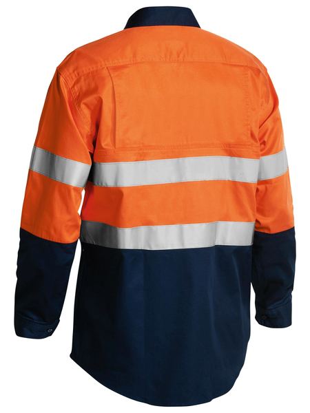 Bisley Taped Hi Vis Cool Lightweight Shirt BS6696T-HI VIS WORK SHIRTS-BOOTS CLOTHES SAFETY-BOOTS CLOTHES SAFETY