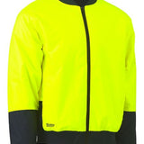 Bisley BJ6730 Two Tone Hi Vis Bomber Jacket-HIVIS JACKET-BOOTS CLOTHES SAFETY-YELL/NAVY-SML-BOOTS CLOTHES SAFETY