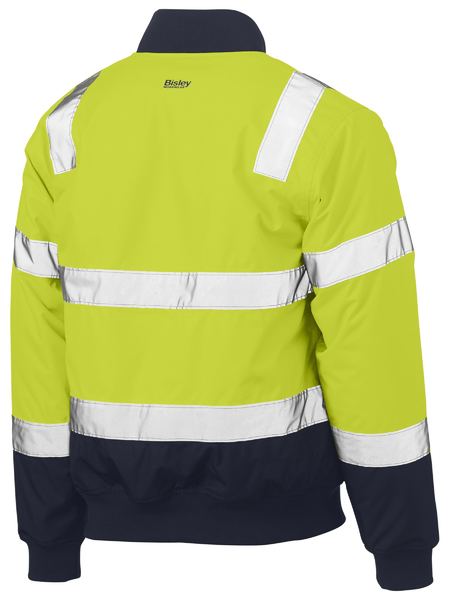 Bisley BJ6730T Taped Two Tone Hi Vis Bomber Jacket-HIVIS JACKET-BOOTS CLOTHES SAFETY-BOOTS CLOTHES SAFETY