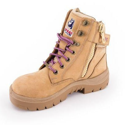 Steel Blue Boots - 592761 - Southern Cross Zip Ladies: PR Midsole-SAFETY BOOTS-BOOTS CLOTHES SAFETY-SAND-6AU WOMENS-BOOTS CLOTHES SAFETY