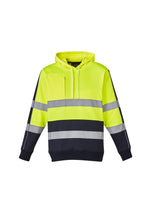 SYZMIK ZT483 HIVIS UNISEX STRETCH TAPED HOODIE-HOODIE-BOOTS CLOTHES SAFETY-YELL/NAVY-XSM-BOOTS CLOTHES SAFETY
