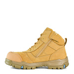 Bata Bazza Scuff Cap Mid Cut Zip Lace Safety Boots Wheat-WORK BOOT-THE BOOTS CLOTHES SAFETY STORE-6-WHEAT-Safety-BOOTS CLOTHES SAFETY