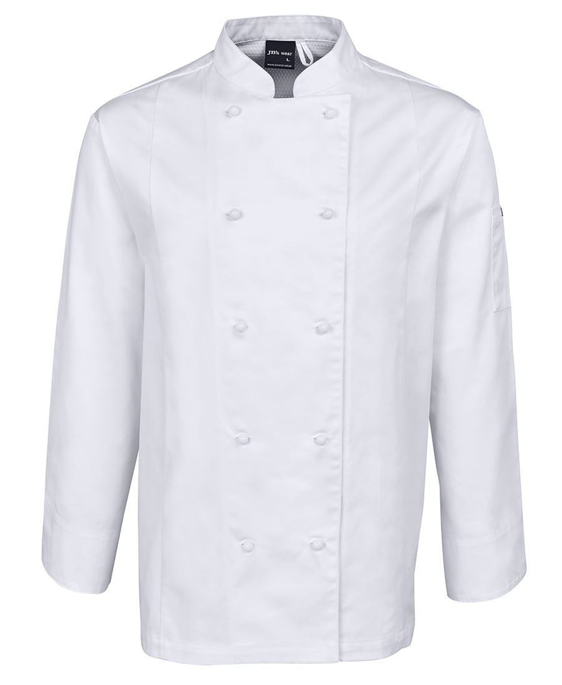 JB'S 5CVL Vented Chef Jacket Long Sleeve-HOSPITALITY-BOOTS CLOTHES SAFETY-WHITE-SML.MED-BOOTS CLOTHES SAFETY