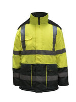 NCC WFJ1001 HI VIS FREEZER JACKET TAPED-FREEZER JACKET-BOOTS CLOTHES SAFETY-YELL/NAVY-SML-BOOTS CLOTHES SAFETY
