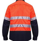 RITEMATE RM107V2R VENTED OPEN FRONT L/W L/S TAPED SHIRT-HI VIS WORK SHIRTS-BOOTS CLOTHES SAFETY-BOOTS CLOTHES SAFETY