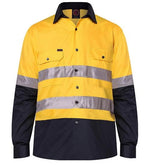 RITEMATE RM107V2R VENTED OPEN FRONT L/W L/S TAPED SHIRT