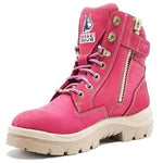 STEEL BLUE 512761 LADIES SOUTHERN CROSS - LACE & ZIP-WORK BOOT-BOOTS CLOTHES SAFETY-PINK-5AU-BOOTS CLOTHES SAFETY