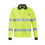 SYZMIK ZH380 UNISEX BIO MOTION TAPED POLO-HI VIS POLO-BOOTS CLOTHES SAFETY-YELLOW-SML-BOOTS CLOTHES SAFETY