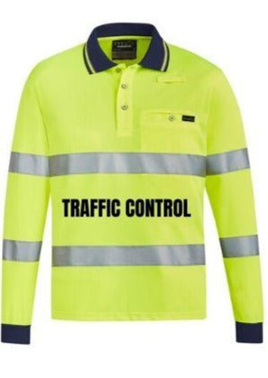 SYZMIK ZH380TC UNISEX BIO MOTION POLO TRAFFIC CONTROL-HI VIS POLO-BOOTS CLOTHES SAFETY-YELLOW-SML-BOOTS CLOTHES SAFETY